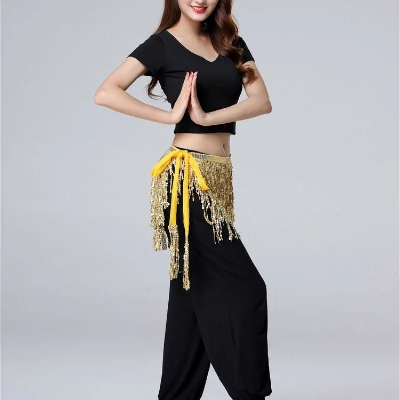 Shiny Sequin Tassel Belly Dance Waist Chain Belt – Women