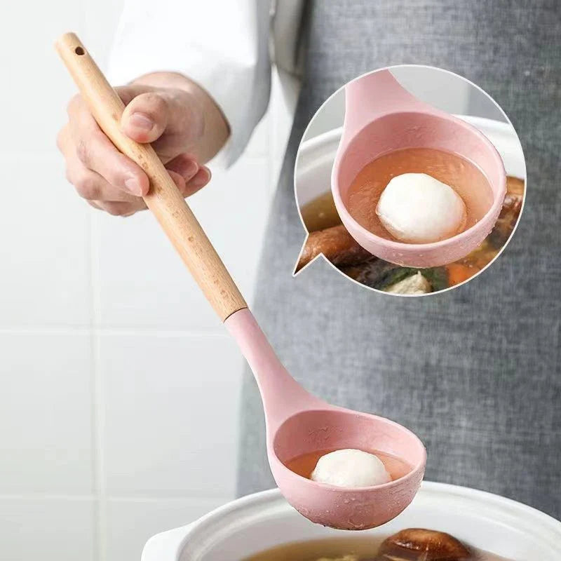 Silicone Soup Spoon – Heat-Resistant Non-Stick Cooking Ladle