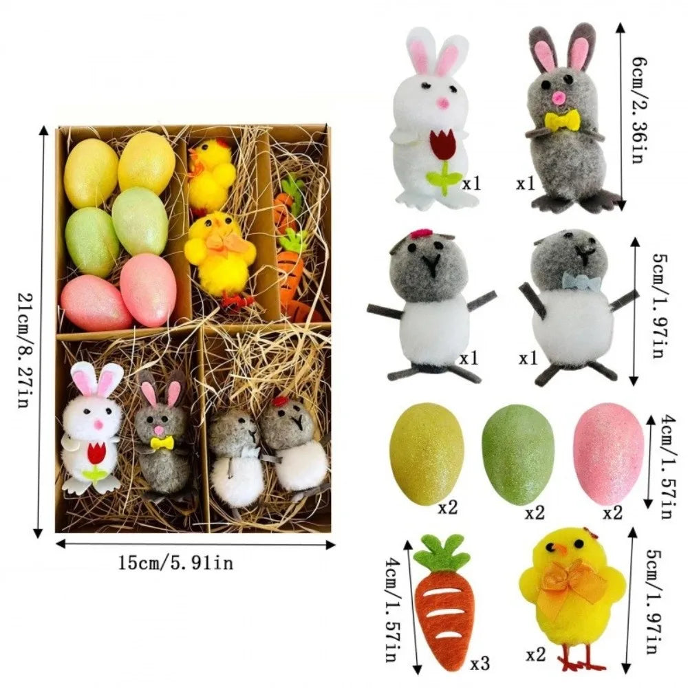 Easter Egg Chick & Bunny Ornament Set – Spring Party Décor