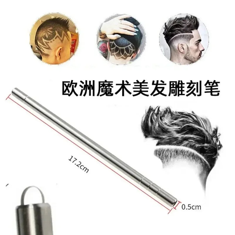 Professional Eyebrow Carving Pen & Beard Scissors Set