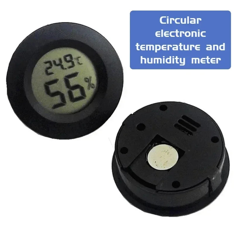 Digital Hygrometer Thermometer for Humidor – Round LCD