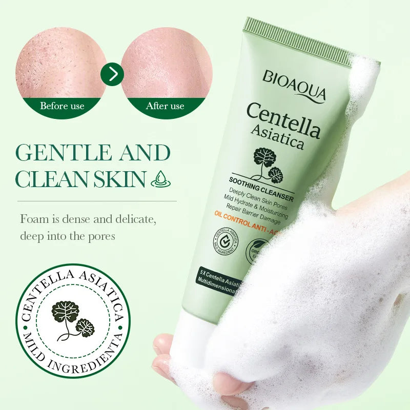 BIOAQUA Centella Asiatica Face Wash – Oil Control Foam Cleanser