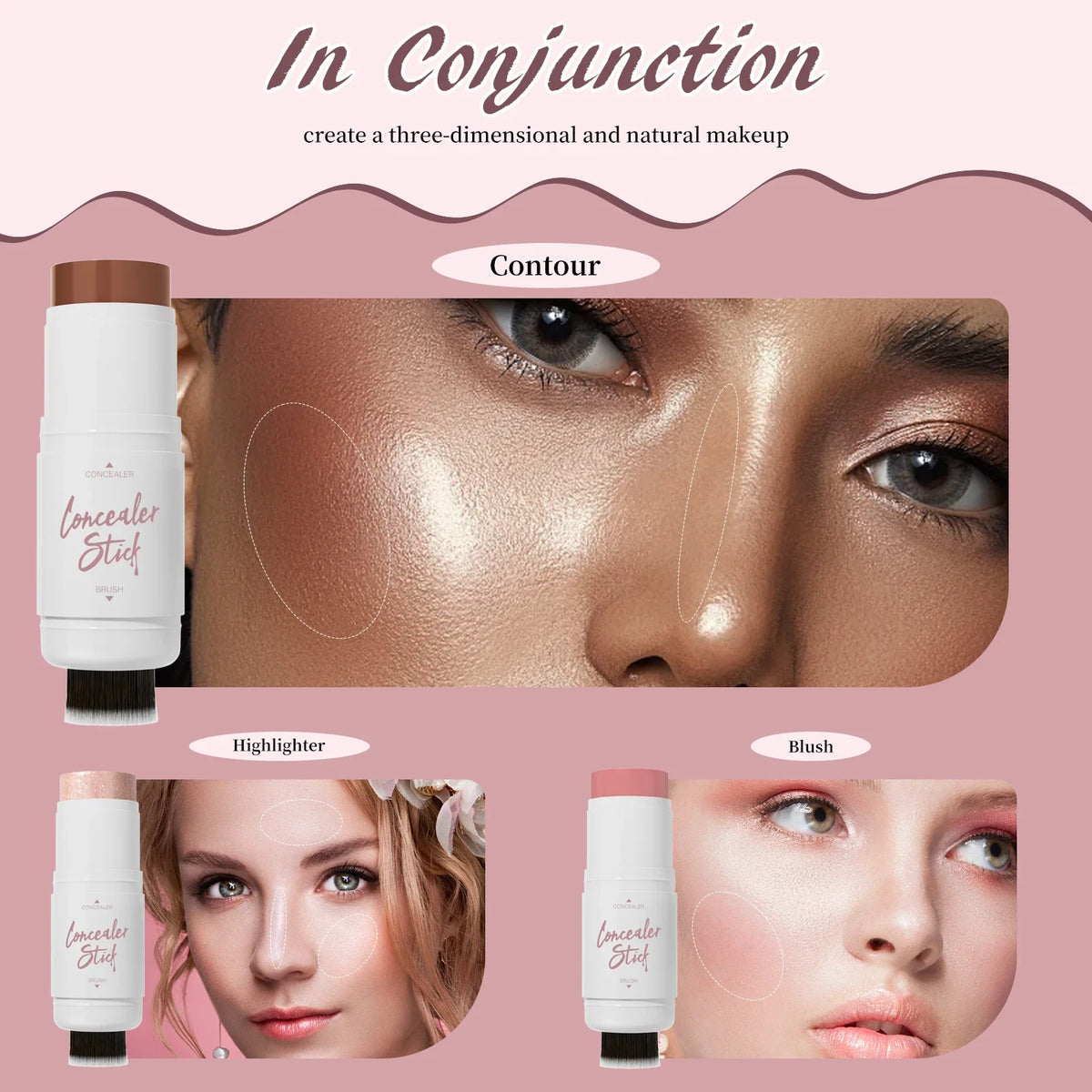 Hello Kiss Double-Ended Highlighter & Contour Stick | Waterproof