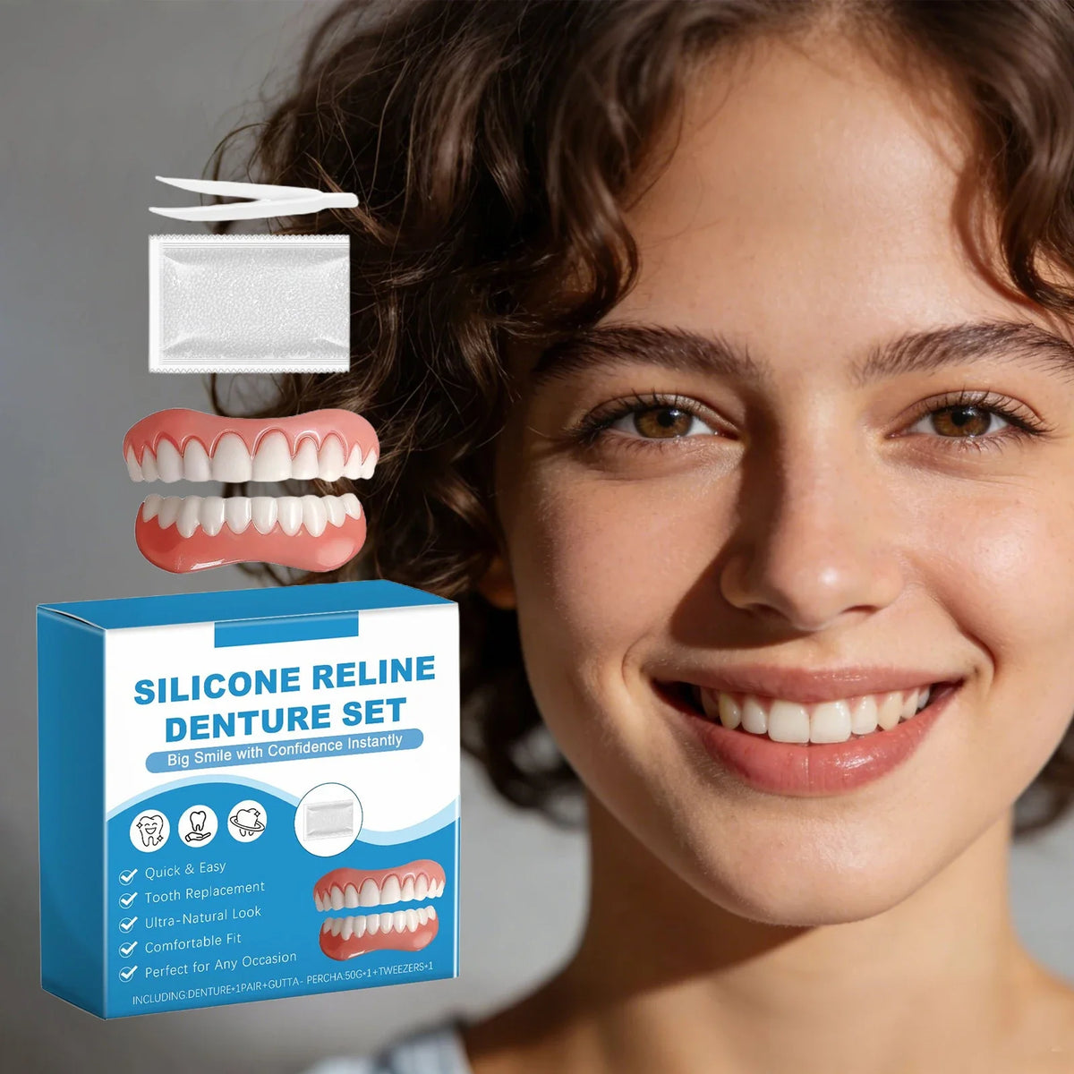 Silicone Reline Denture Set – Portable Fake Teeth Repair Kit