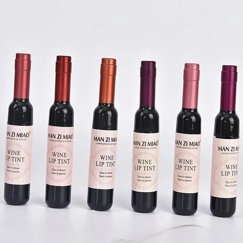 Wine Bottle Lip Gloss – Waterproof Long-Lasting Tint, 6 Colors