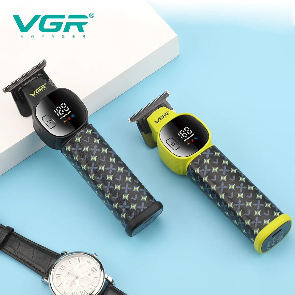 VGR V-185 Professional Hair Clipper LED USB Rechargeable