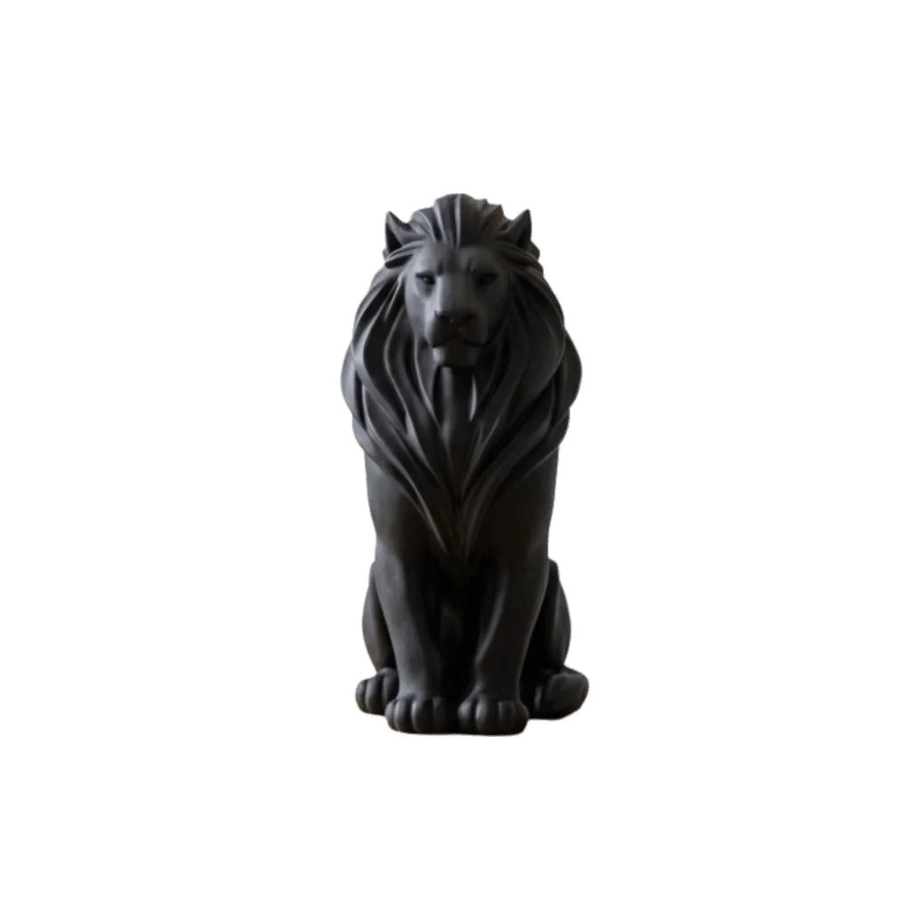 3D Printed Lion Figurine | 10cm Nordic Desktop Statue