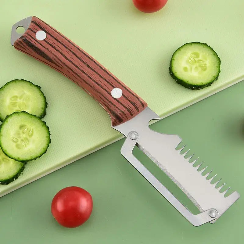 3-in-1 Vegetable Peeler – Scallion Shredder & Bottle Opener