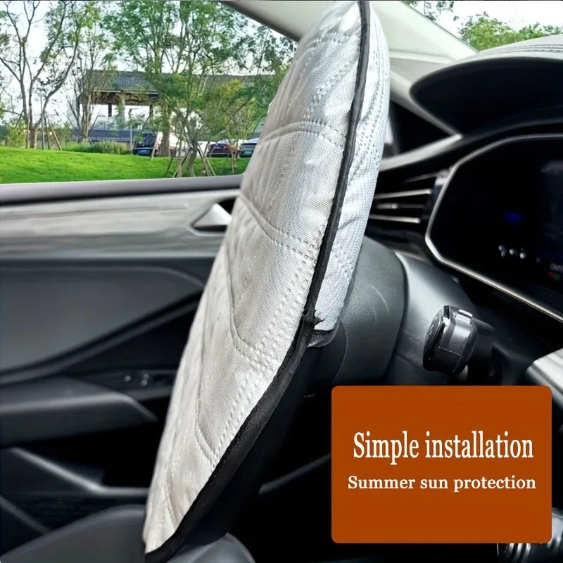 2-Pack Universal Car Steering Wheel Cover | Sun & Heat Shield