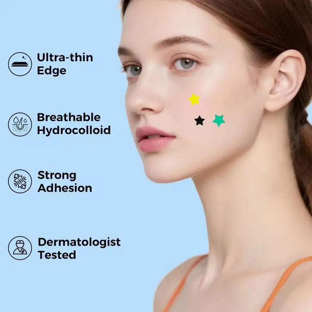 280 1120 Star Hydrocolloid Acne Patches Colorful Pimple Ultra-thin