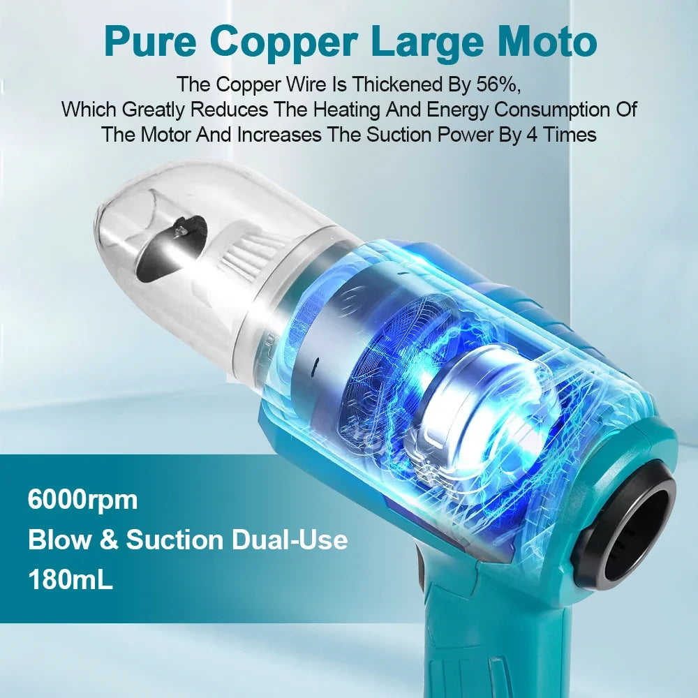 Cordless Handheld Car Vacuum & Blower for Makita 18V Battery