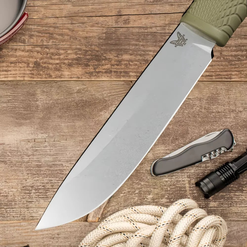 Outdoor Camping Fixed Blade Knife – D2 Steel & Leather Sheath