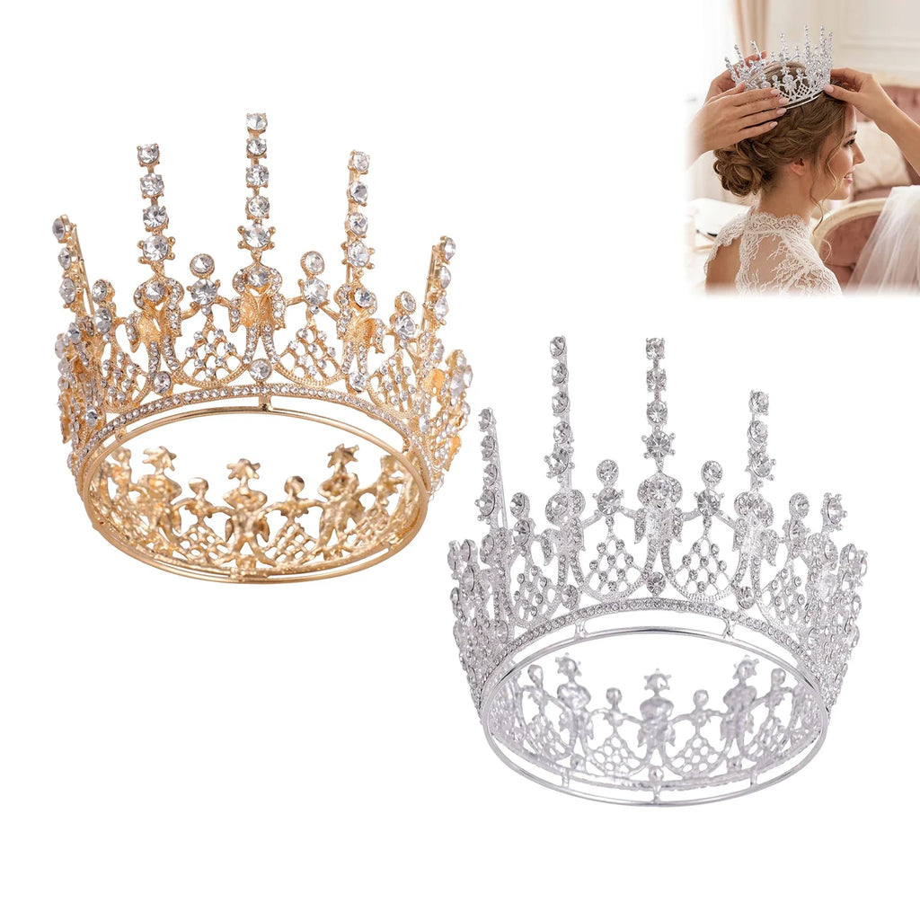 Baroque Gold Bridal Tiara Crown | Wedding Headpiece