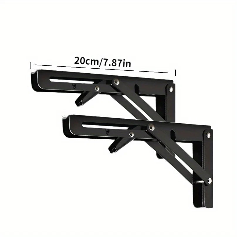 Black Finish Camper Van Folding-bracket Table Shelf Interior