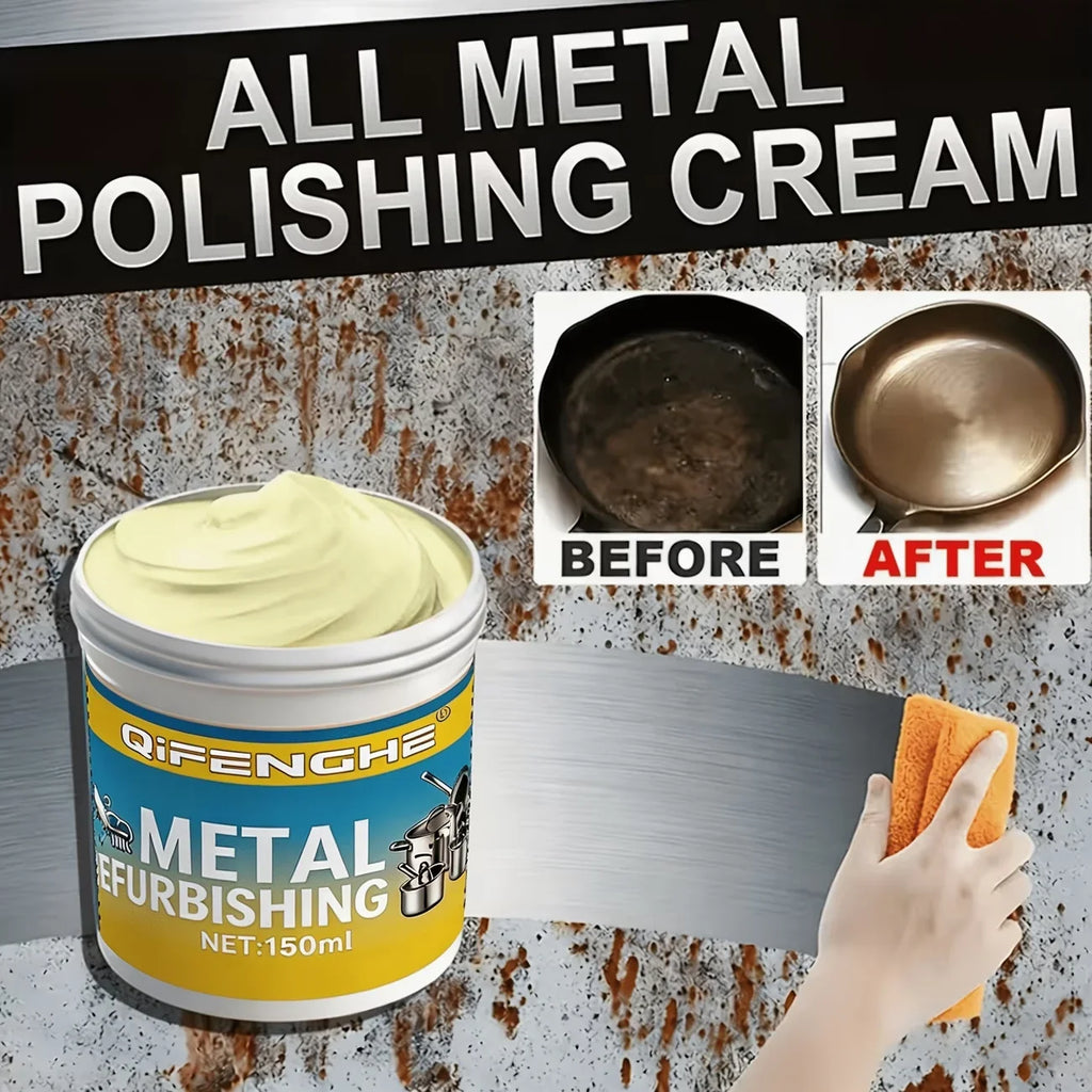 150ml Metal Polish Paste – Rust Remover for Steel, Cars & Kitchen