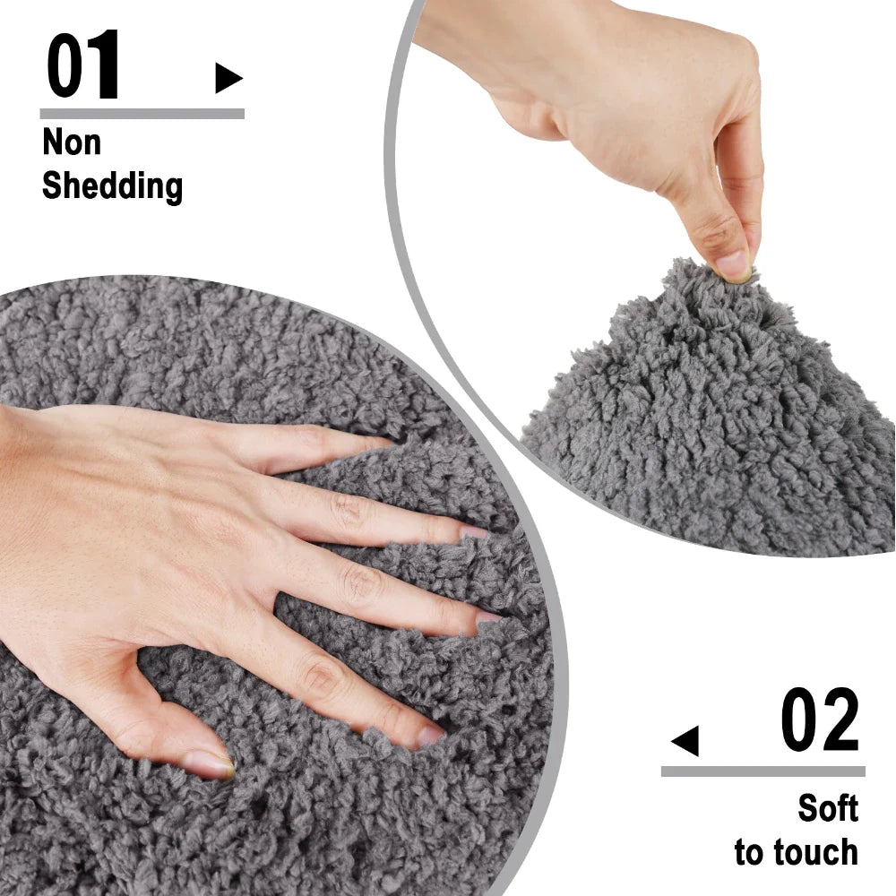 Toilet Bath Floor Mat Microfibre Mats Absorbent Extra Soft Non Slip
