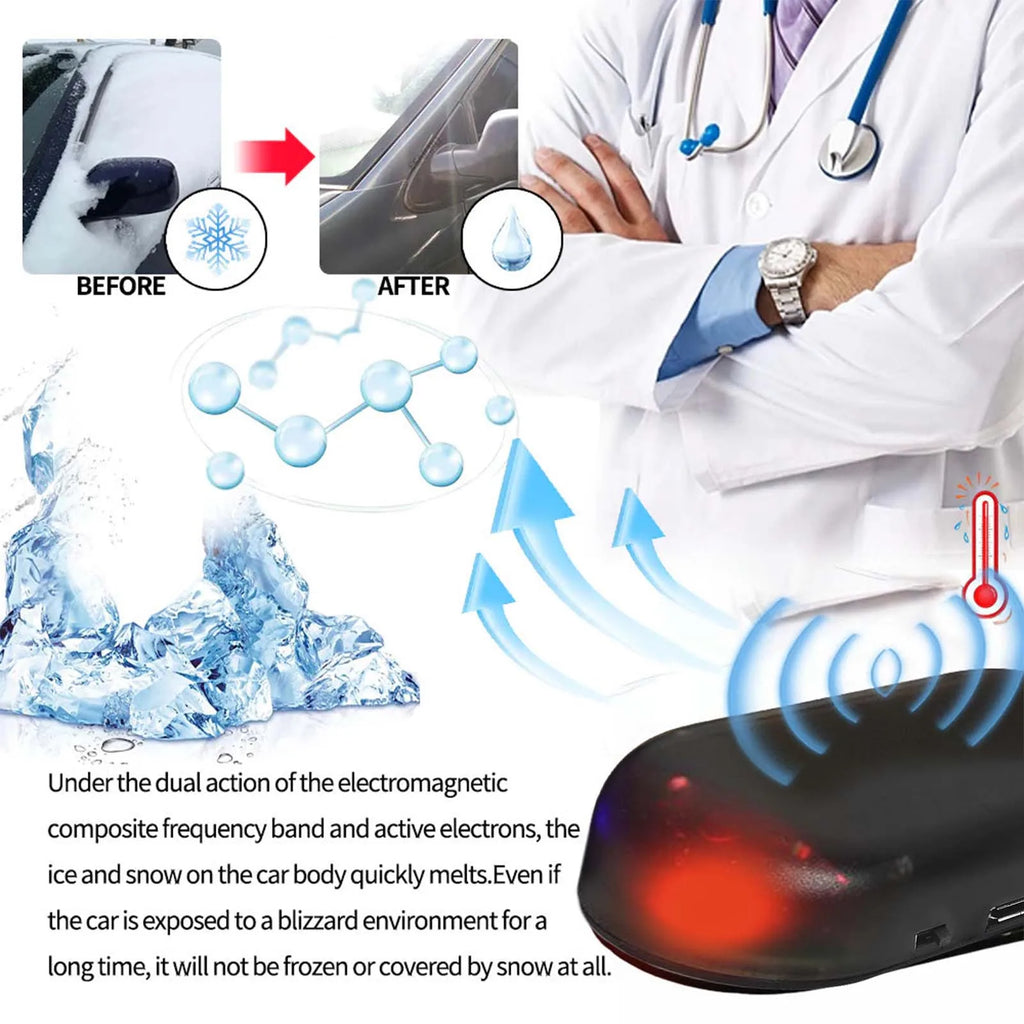 Solar Portable Car De-Icer – Fast Ice & Frost Removal Tool
