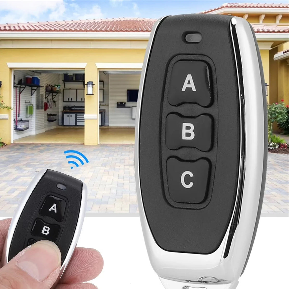 433MHz 3-Button RF Remote for Gate & Garage Door | EV1527