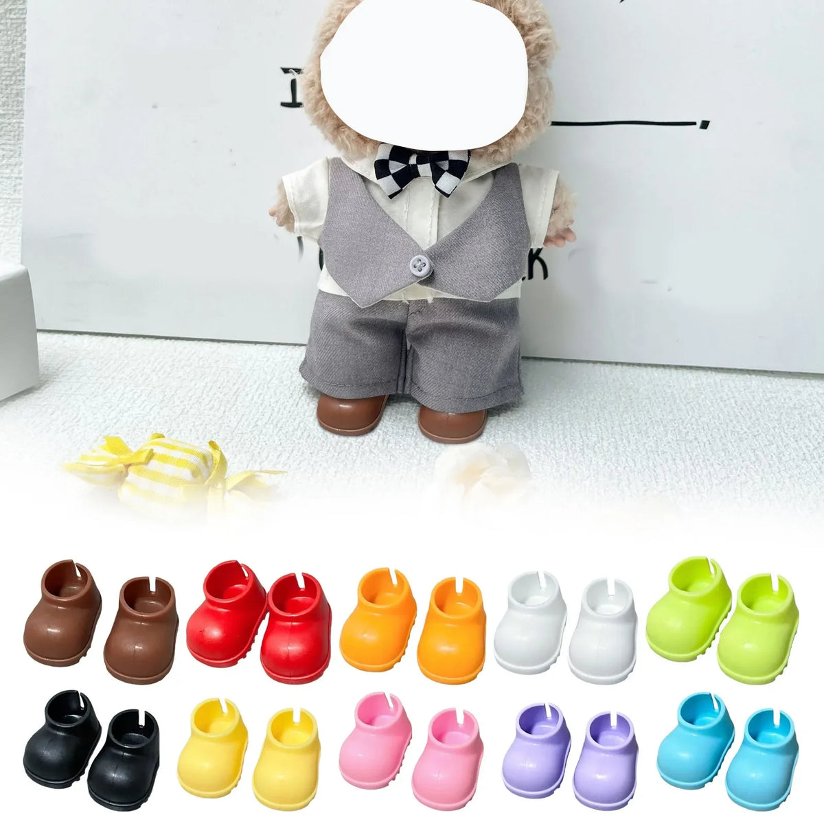 Handmade Shoes for 17cm Labubu Dolls | DIY Doll Accessories