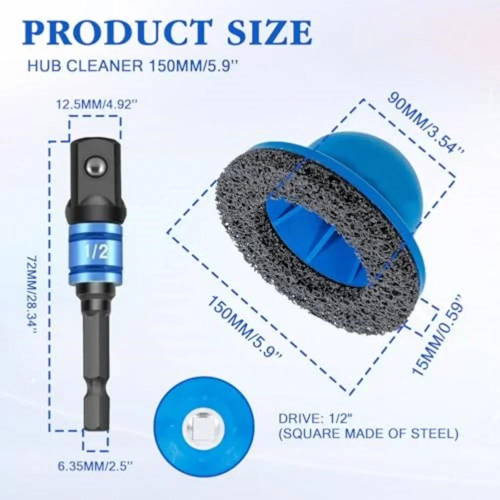 Auto Wheel Hub Rust Removal Polishing Tool + Spare Head