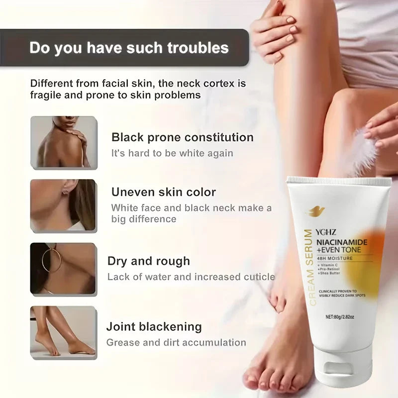 YCHZ Face & Body Brightening Cream – Even Tone, 80g