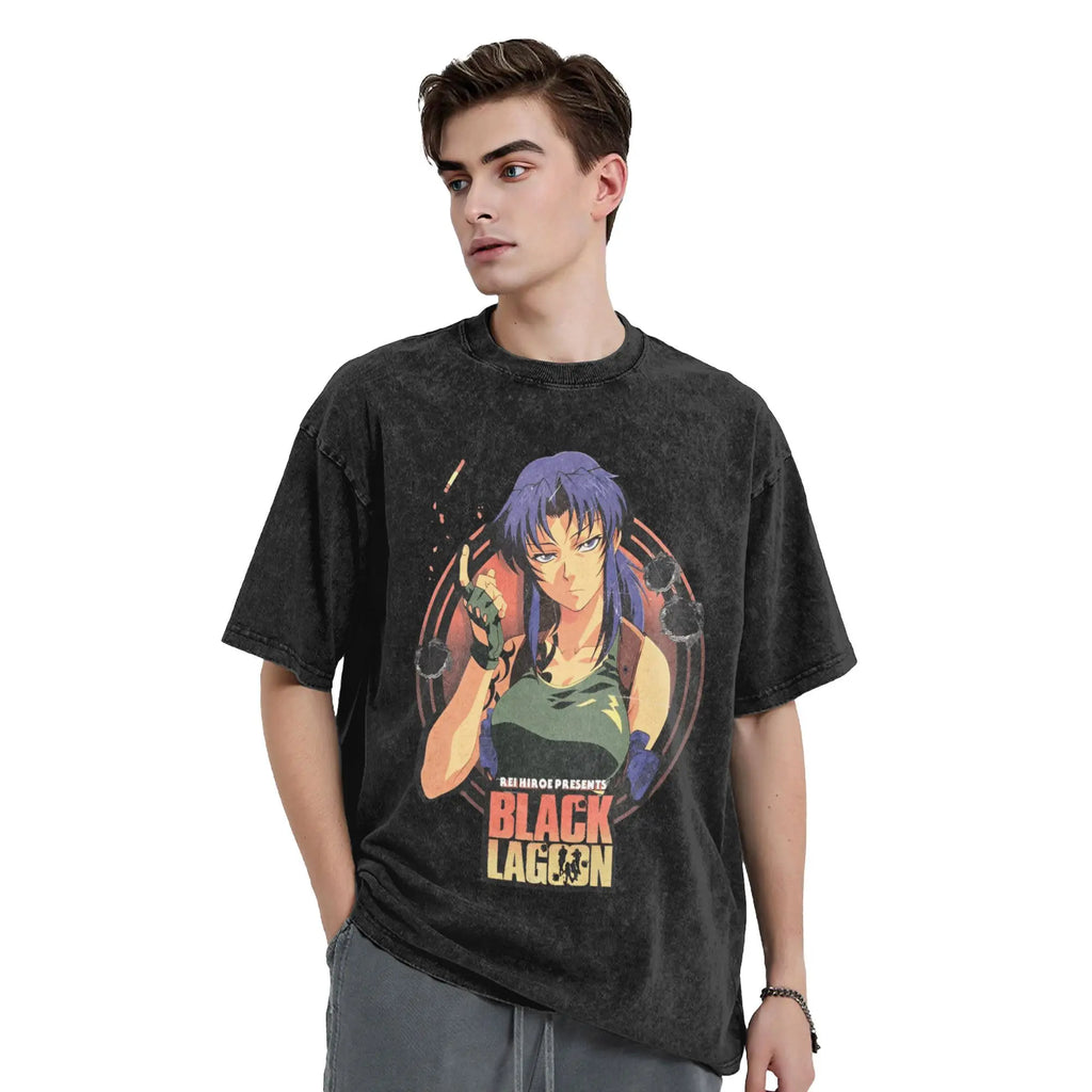 Men's Washed Cotton Print T-Shirt | Breathable Casual Tee
