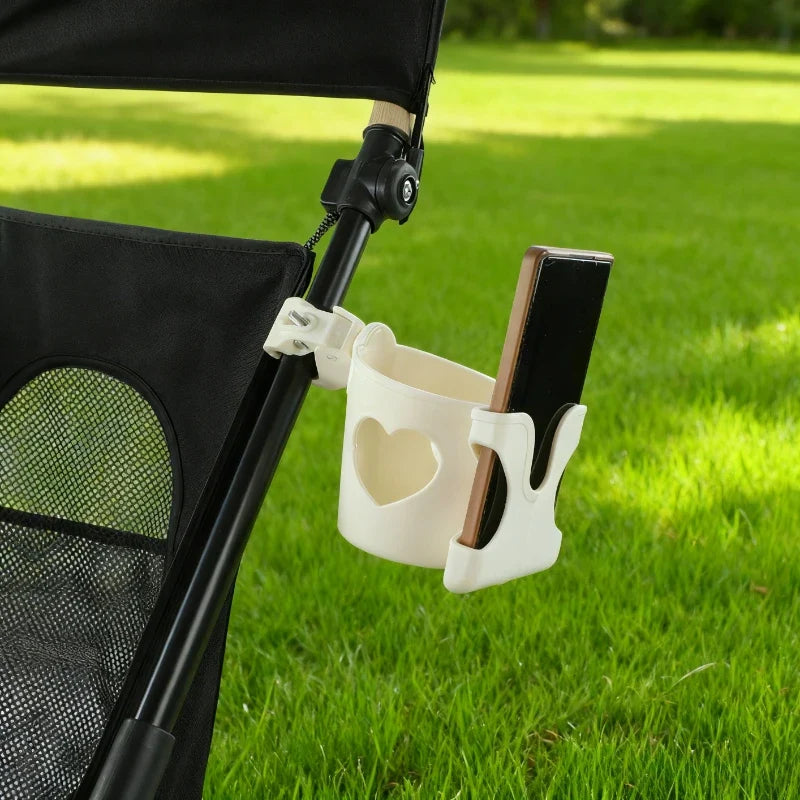 2-in-1 Stroller Cup & Phone Holder – Universal Clip-On