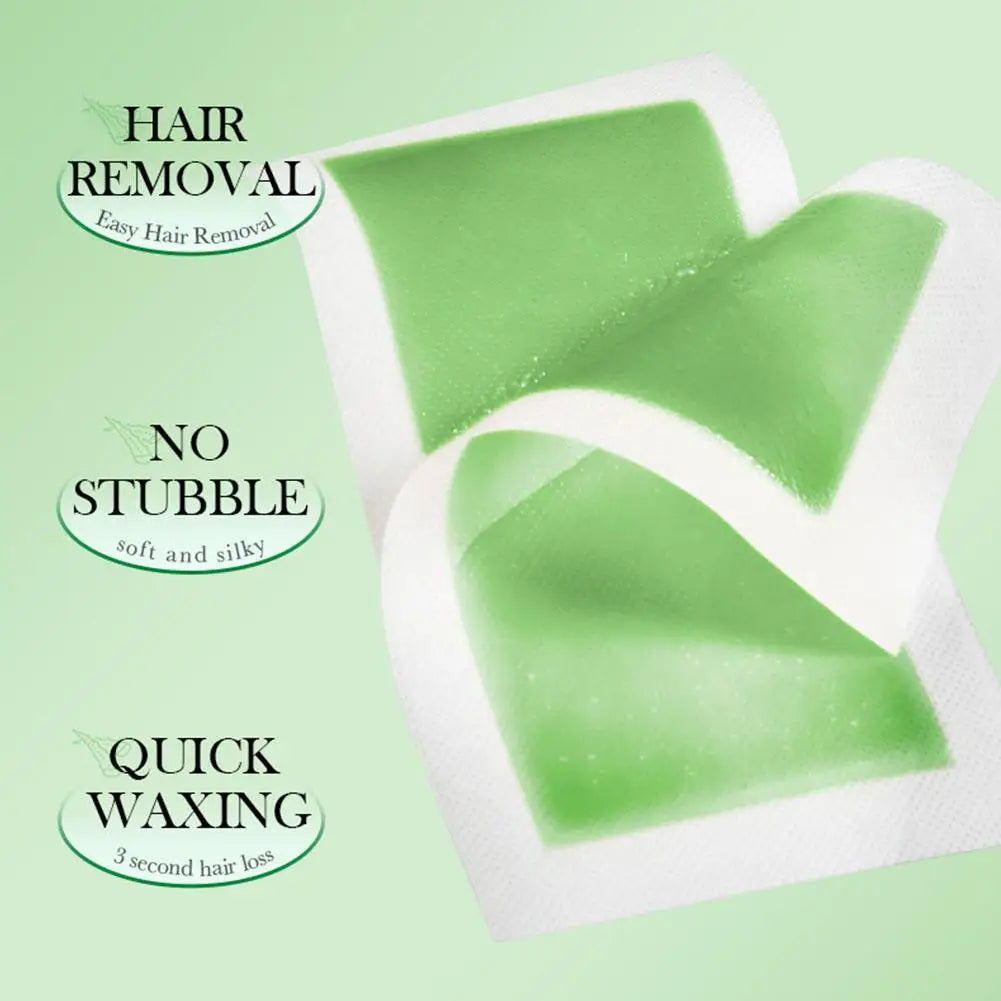 20-Pack Painless Wax Strips – Face, Leg & Body Hair Removal