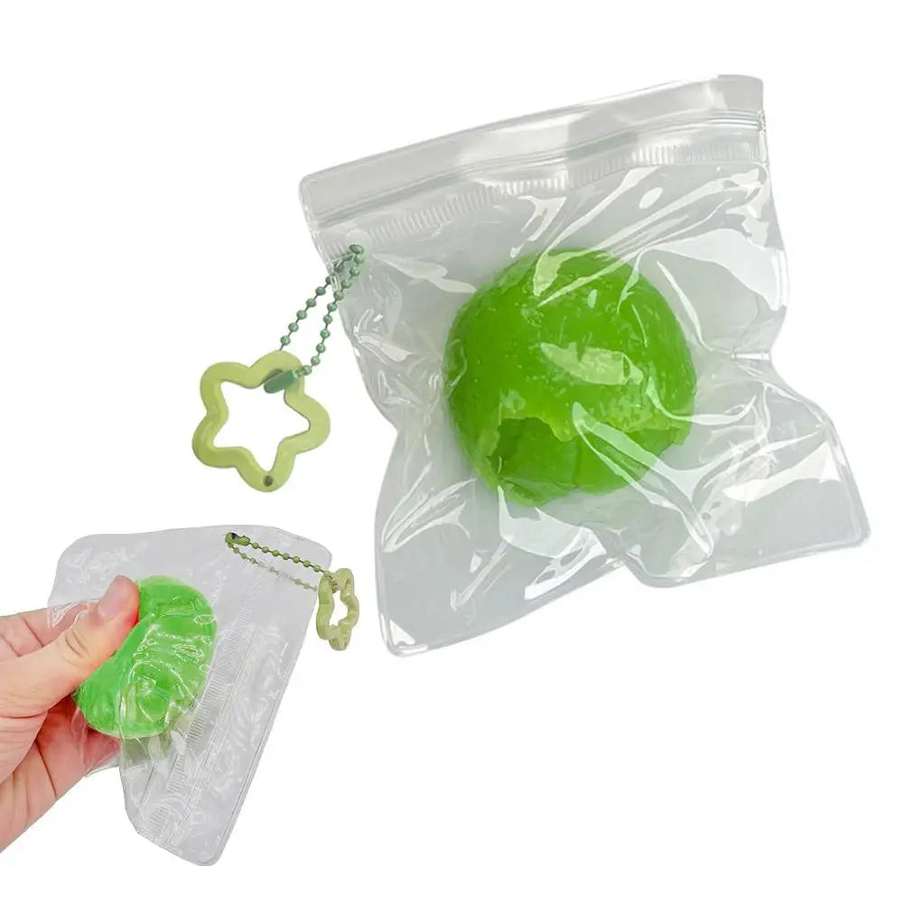 Orange Peeled Tangerine Squishy Fidget Toy with Keychain