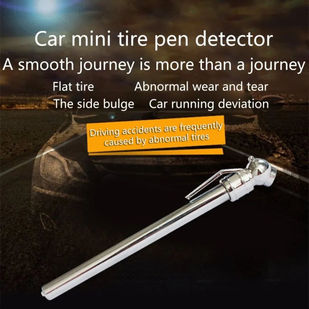 Portable Tyre Pressure Gauge Pen 5–50 PSI | Car & Bike