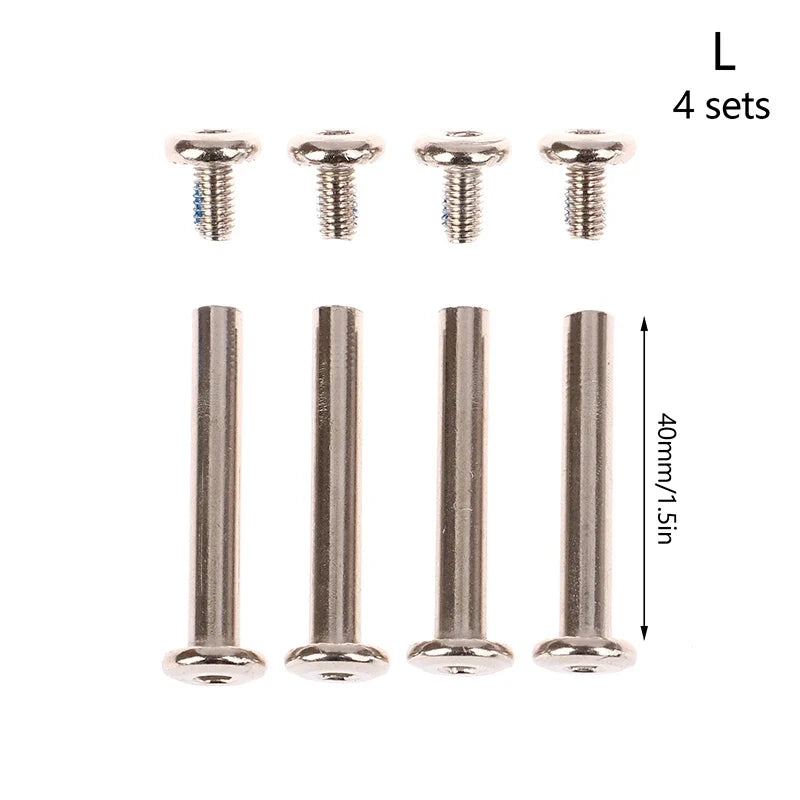 Stainless Steel Luggage Wheel Bolts & Rivets – 4-Set 6×30–45mm