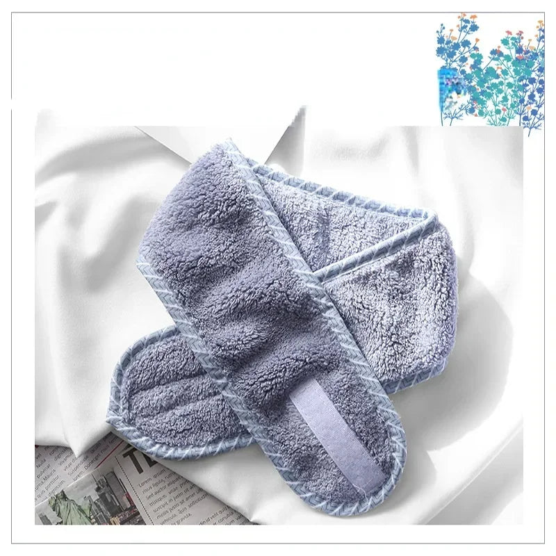 5-Pack Adjustable Soft Coral Fleece Facial Headbands for Women