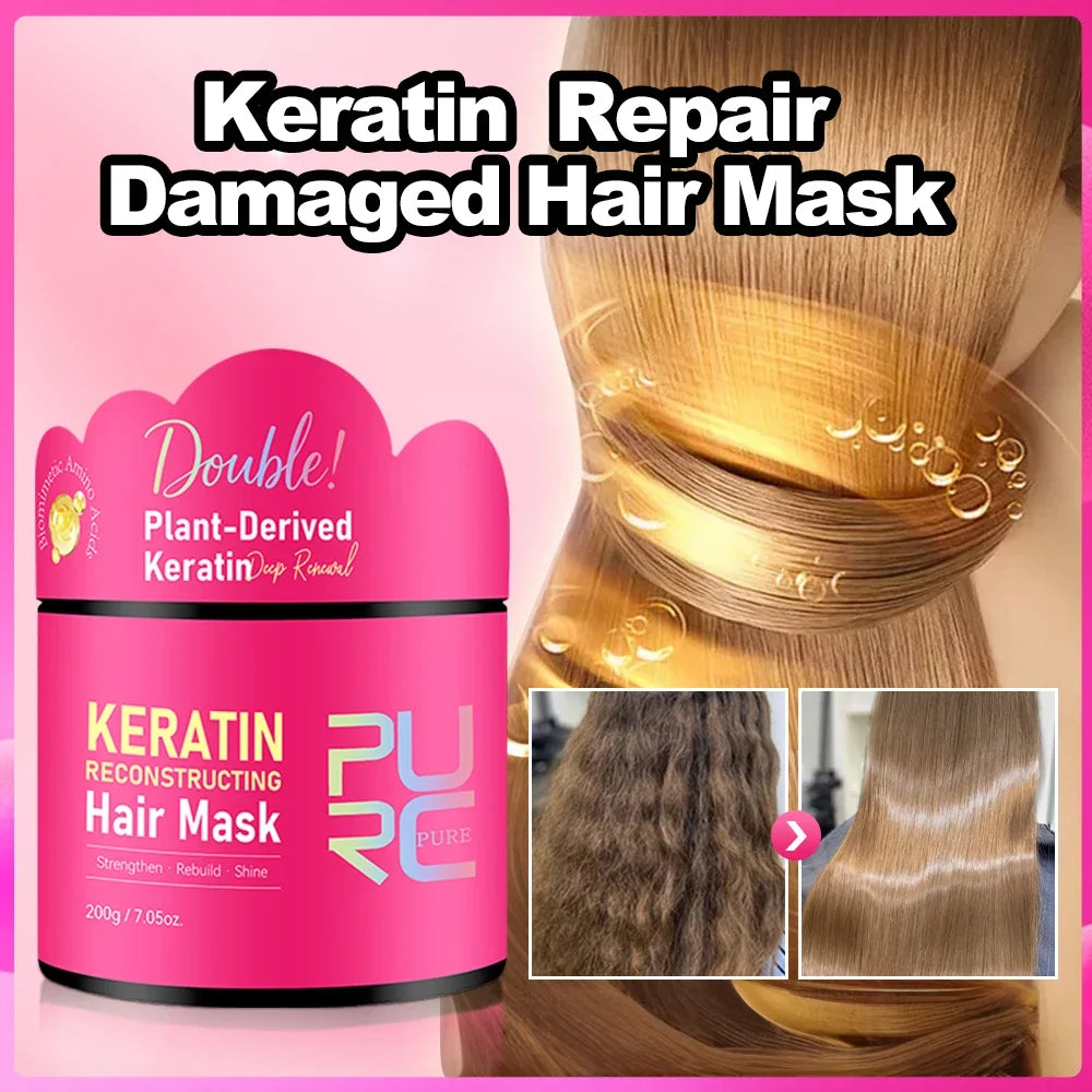 PURC Double Keratin Hair Mask – 3-Min Deep Repair 200g