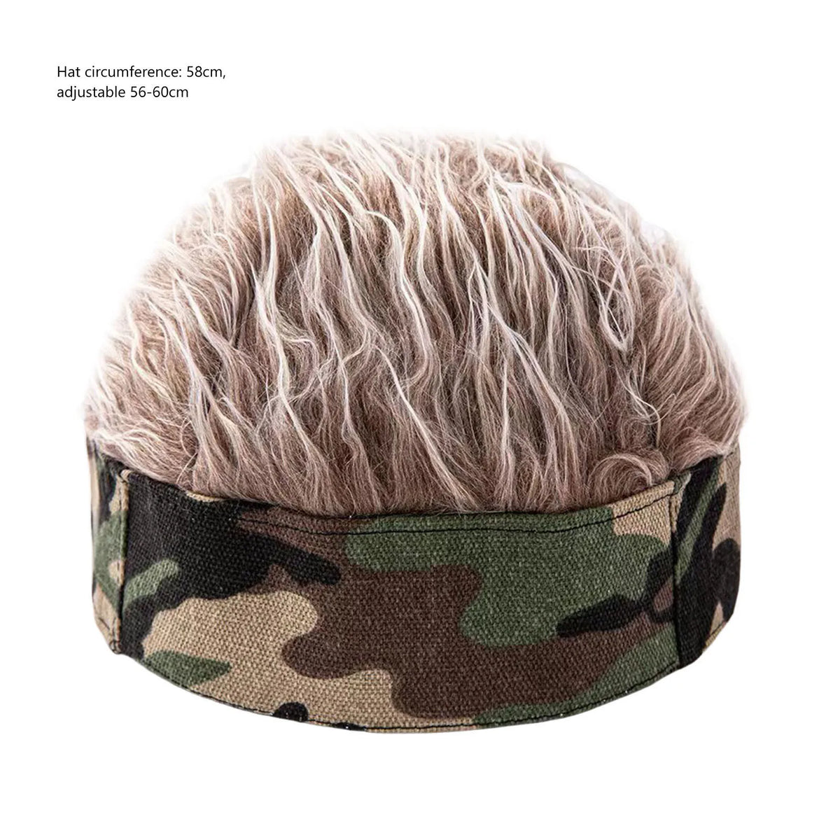 Black Knit Beanie Wig Hat – Unisex Costume Accessory