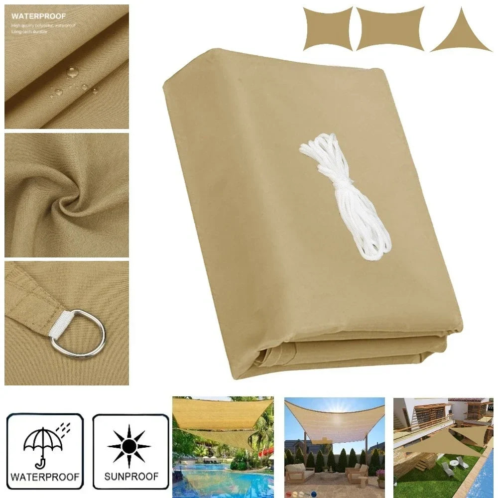 Waterproof Sun Shade Sail – 10 Sizes UV Block Canopy for Patio