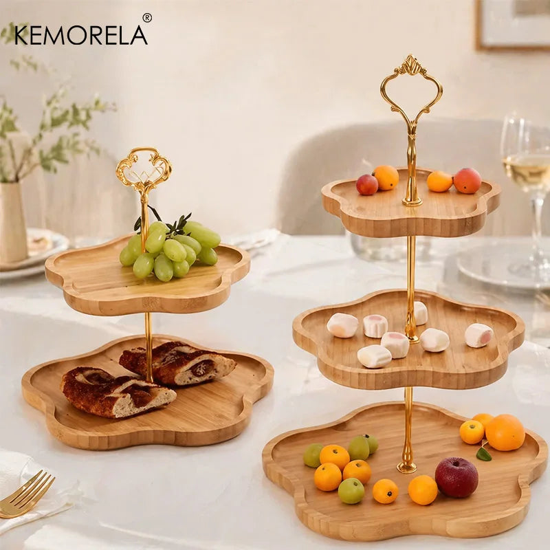 Wooden 2/3-Tier Dessert Stand – Cake, Cookie & Candy Tray