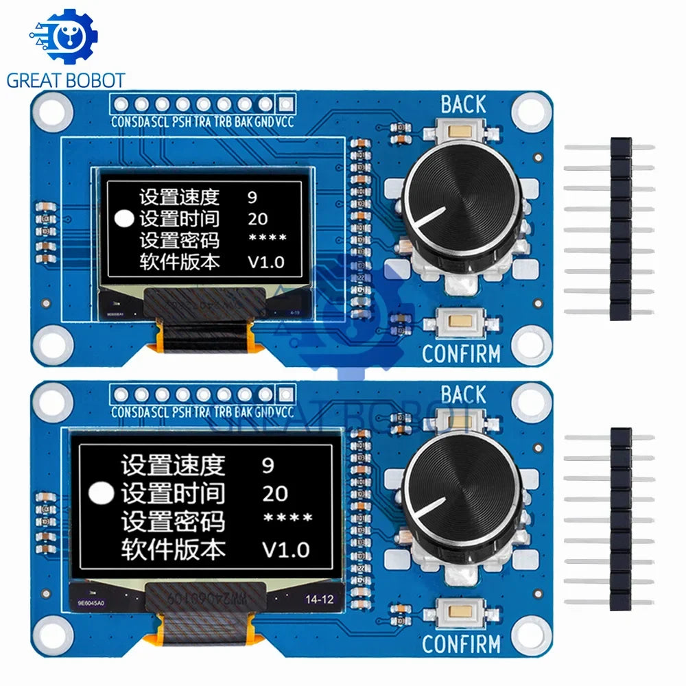 OLED Display 0.96/1.3" + EC11 Rotary Encoder Module for Arduino