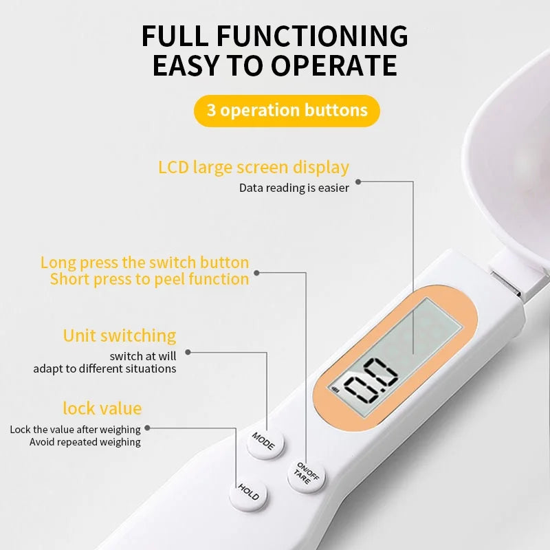 2-Pack Mini Digital Spoon Scale 0.1–500g | LCD Kitchen Scale