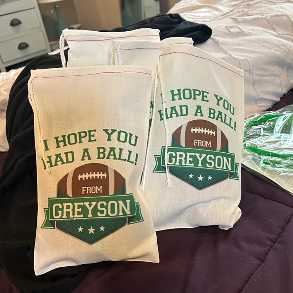 Custom Football Party Favor Bags | Birthday & Baby Shower