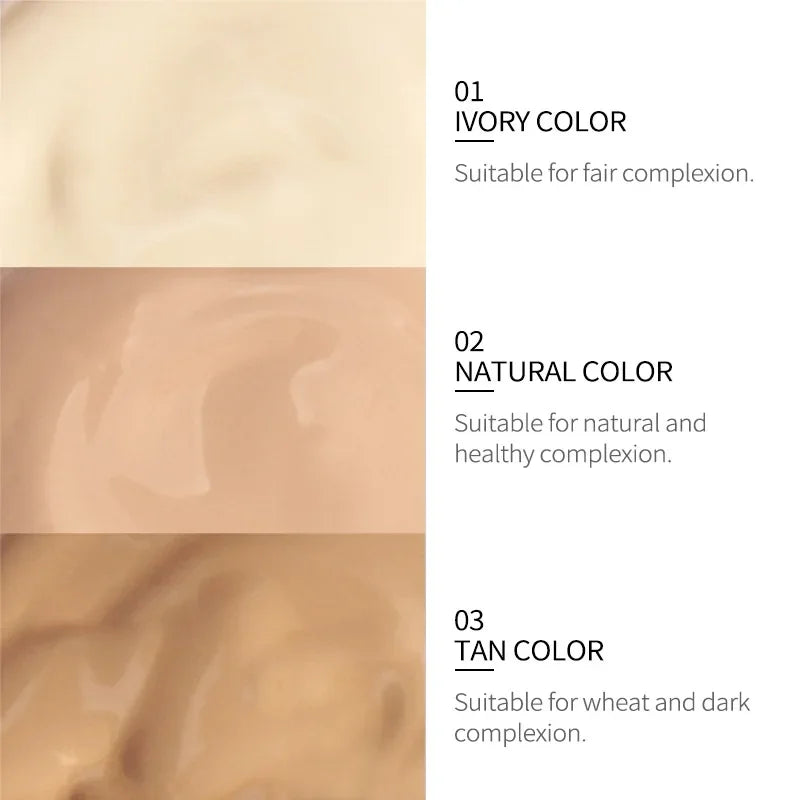 Liquid Foundation Moisturizing Long Lasting Face Comestics Natural
