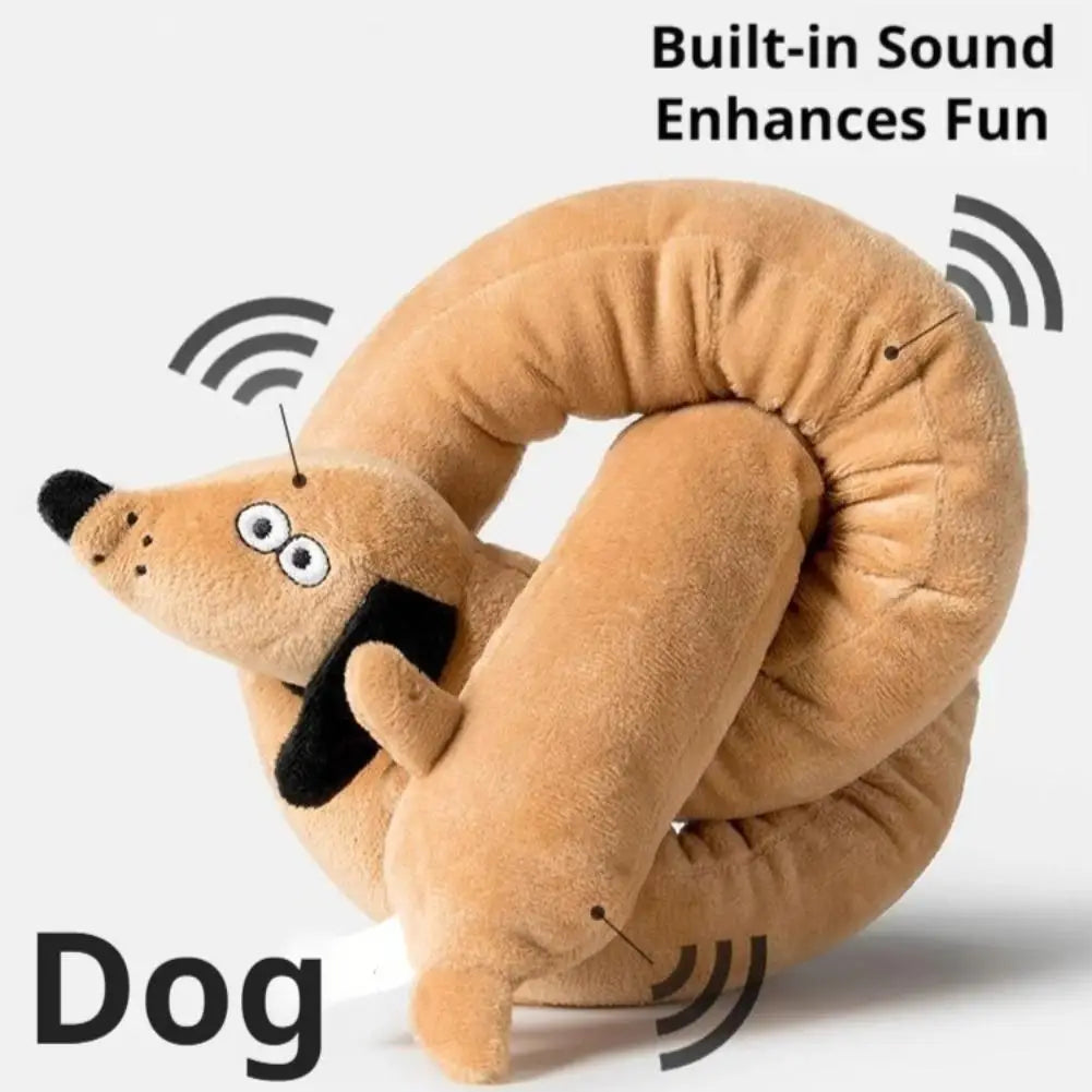 Extra Long Squeaky Dachshund Plush Dog Toy – 1 Metre
