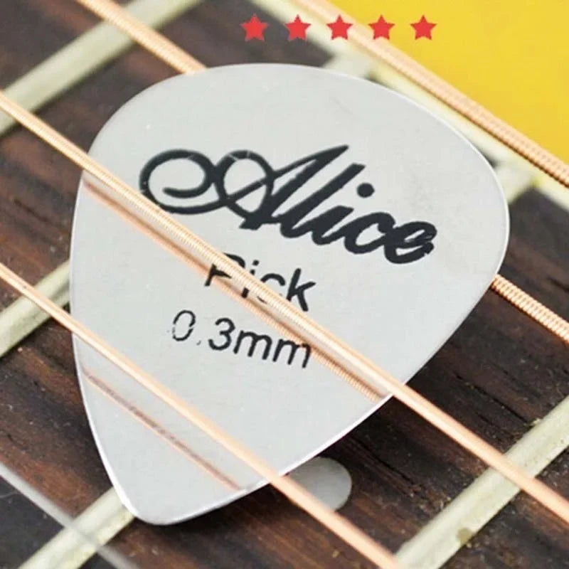 Metal Guitar Picks 0.3mm Stainless Steel – 5 or 10 Pack