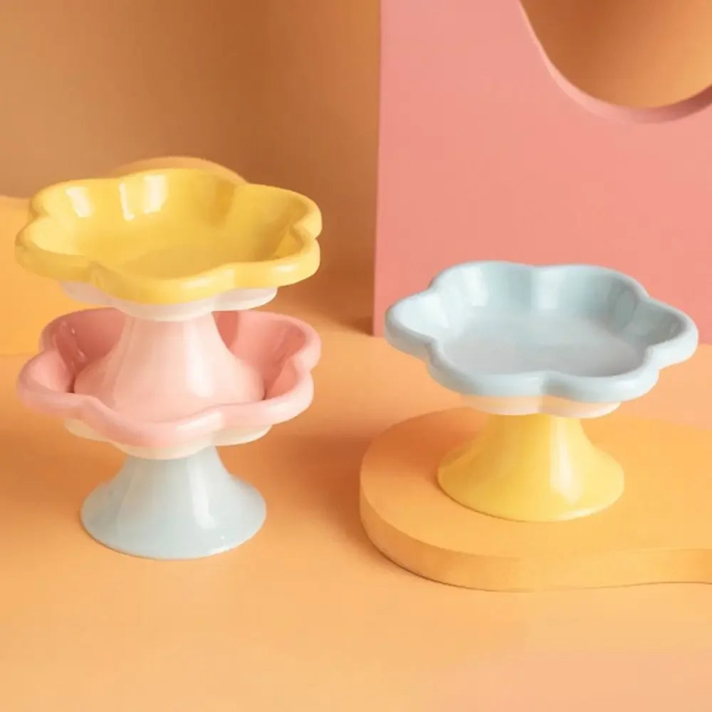 Elevated Ceramic Cat Bowl | Non-Slip Anti-Tip Raised Feeder