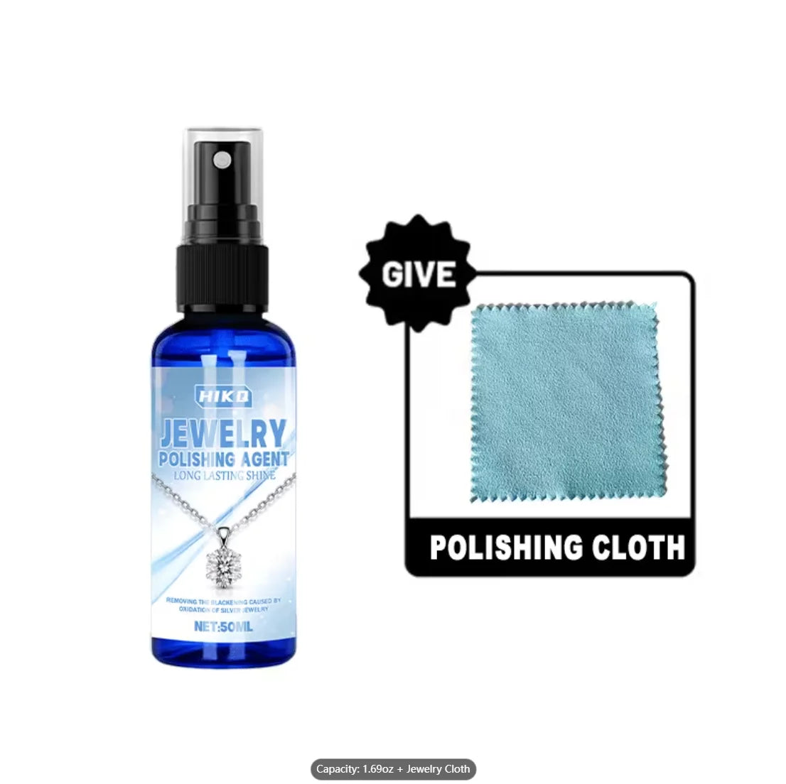 Jewelry Polishing Spray & Cloth – Gold, Silver & Diamond Cleaner