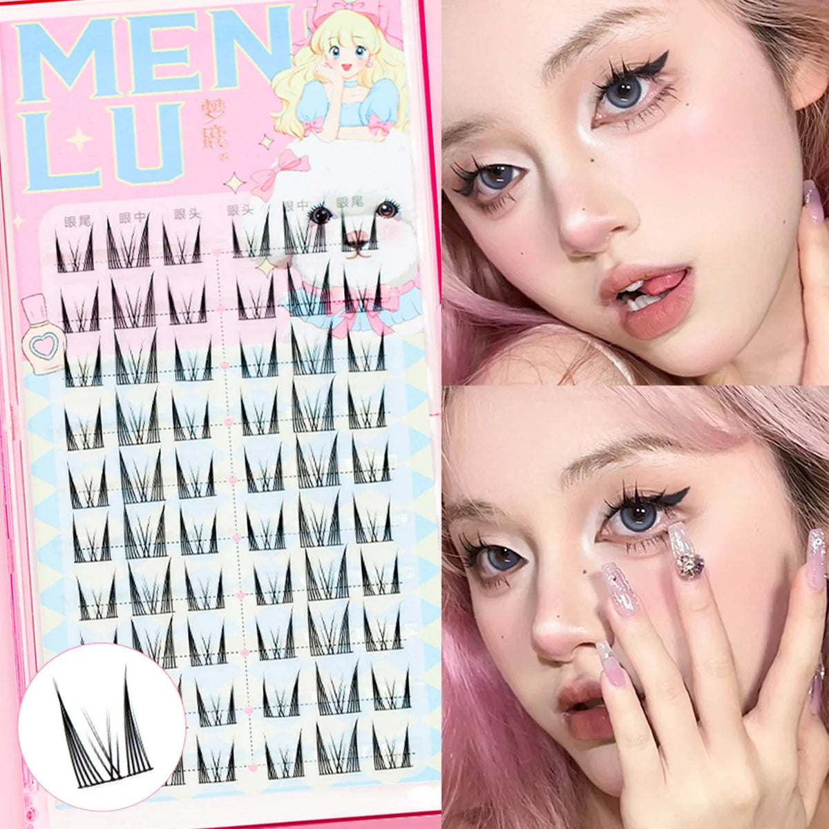 10-Row DIY Cluster Lashes | Natural Volume Eyelash Extensions