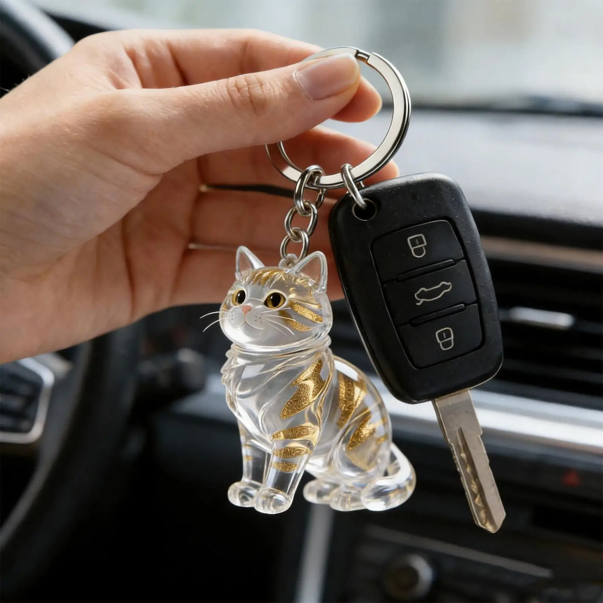 Pet Hair Keepsake Keychain – Cat Hair Collector Pendant