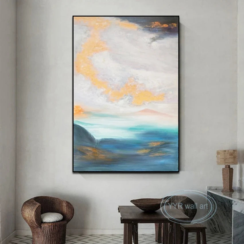 Handmade Abstract Oil Painting on Canvas | Wall Art Decor