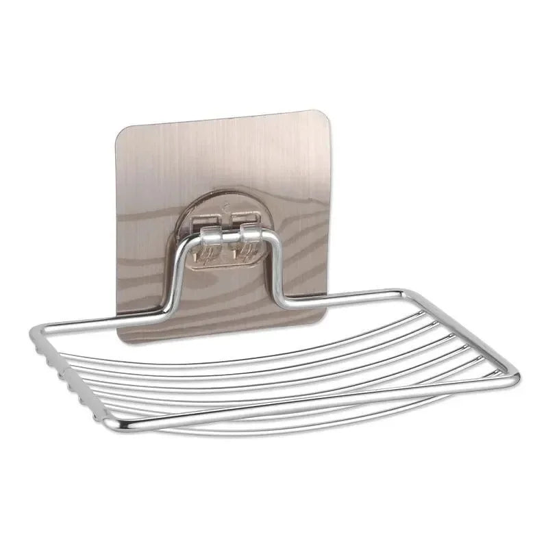 Wall Mounted Stainless Steel Soap Rack with Drainage Tray
