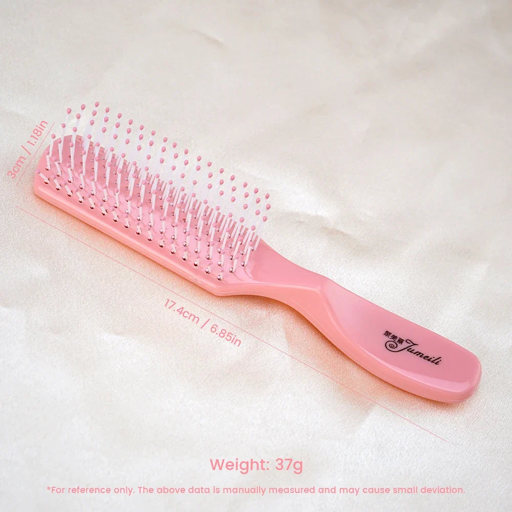 Pastel Detangling Hair Brush – Soft Nylon Bristles, 3 Colors