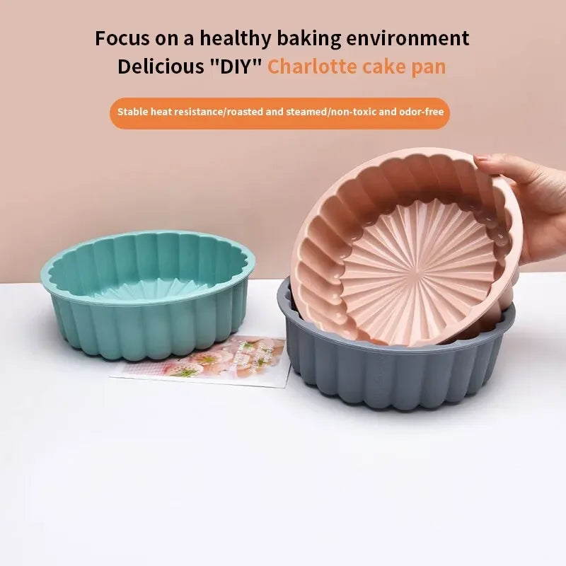 Silicone Round Cake Pan – Non-Stick Heat-Resistant Baking Mold